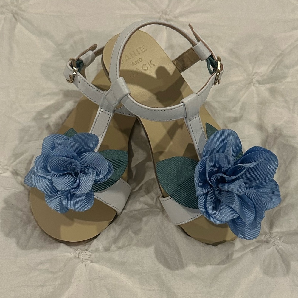 Janie and Jack Toddler Girls sandals size 8 - like new
